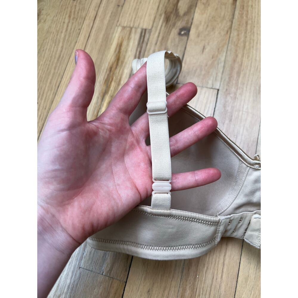 NEW Vanity Fair Body Caress Full Coverage Wireless Bra Women's 36 B Nude Beige - Picture 7 of 8